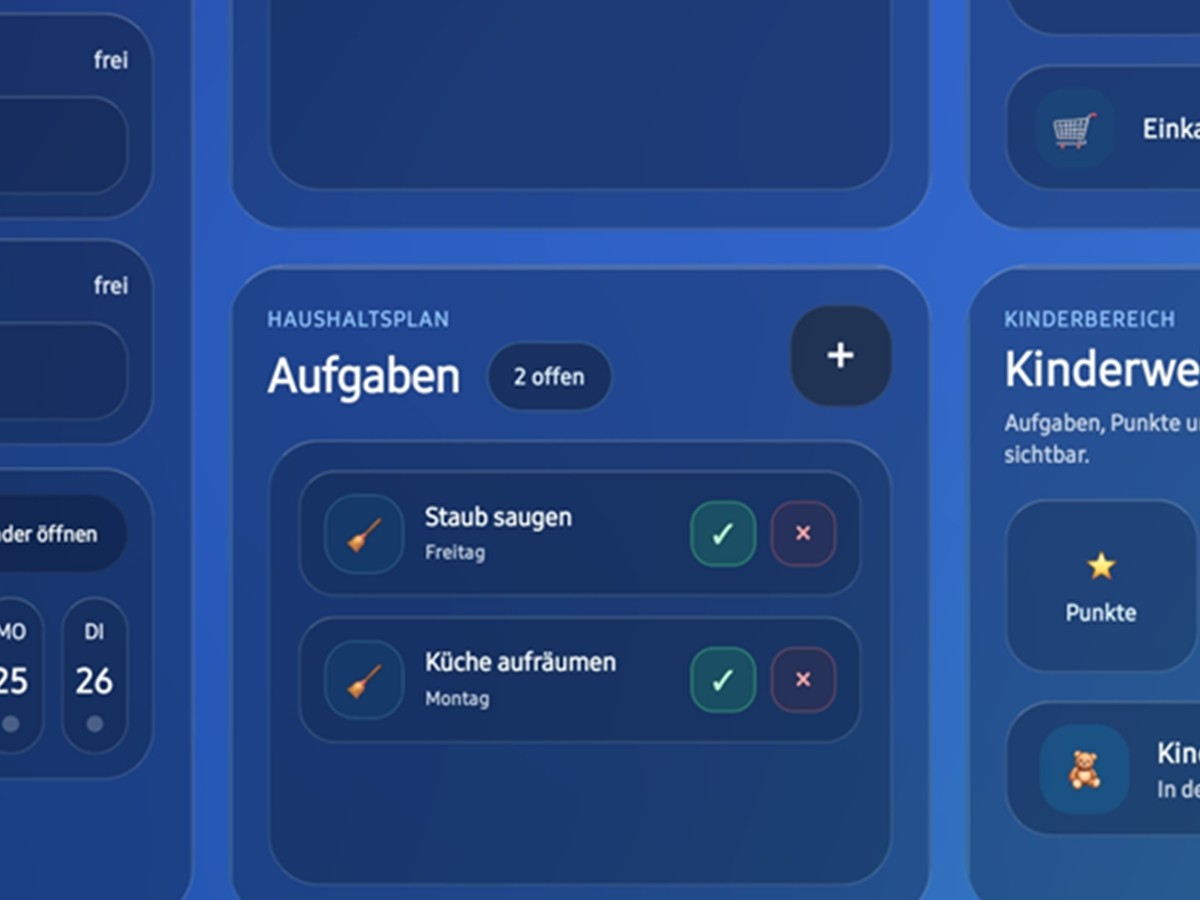 Yunilo Familien Aufgaben App für Routinen, Haushalt und wiederkehrende Aufgaben